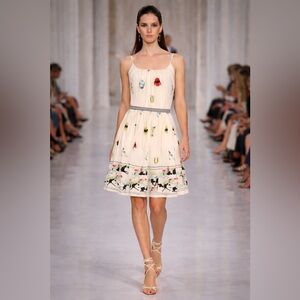 Anna Sui 2003 Runway Silk Horse Race Print Dress Sz 2 Rare Archival Flare Chic